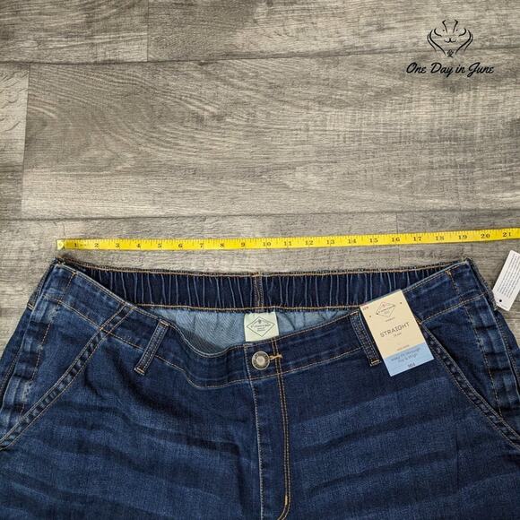 St. John's Bay Plus Size Easy Fit Straight Adaptive Jeans Size 22W - Picture 3 of 6
